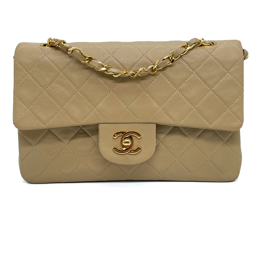 CHANEL classic small double flap vintage 24K, 1989-1991