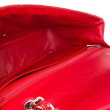 Load image into Gallery viewer, CHANEL Pre-owned, Red Chevron Quilted Patent Leather Jumbo Single Flap, 2009-2010
