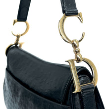 Load image into Gallery viewer, DIOR Double Saddle bag in black ostrich
