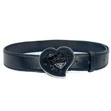 Load image into Gallery viewer, PRADA Heart Buckle Leather Belt
