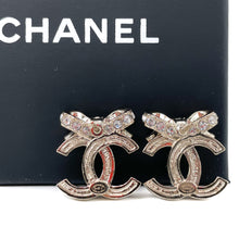 Load image into Gallery viewer, CHANEL CC earrings with bow details

